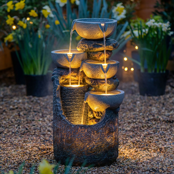 Serenity - Cascading Slate Water Feature
