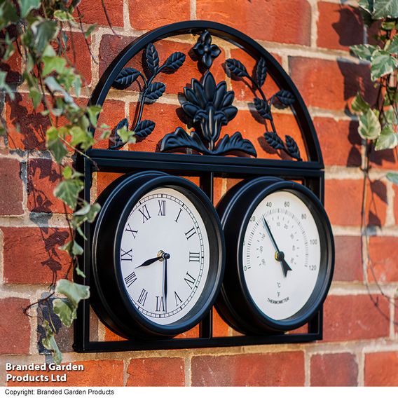 Highgrove Garden Wall Clock & Thermometer