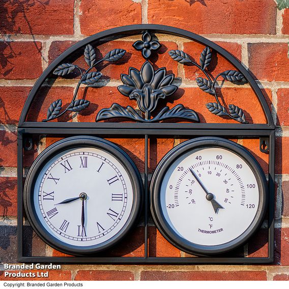Highgrove Garden Wall Clock & Thermometer