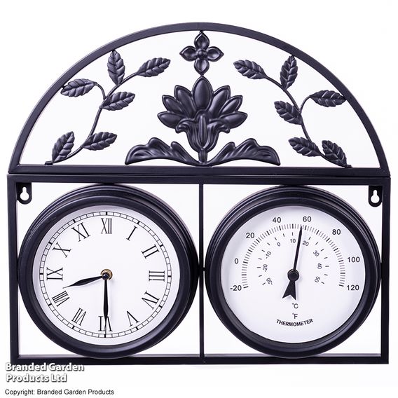 Highgrove Garden Wall Clock & Thermometer