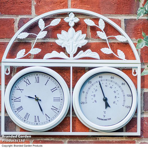 Highgrove Garden Wall Clock & Thermometer