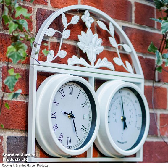 Highgrove Garden Wall Clock & Thermometer