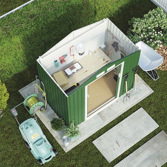 Garden Gear Apex Metal Shed 7 x 4.2FT