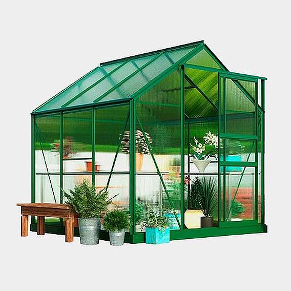 Garden Grow Traditional Greenhouse 6.2 X 6.2 X 6.6ft - Green