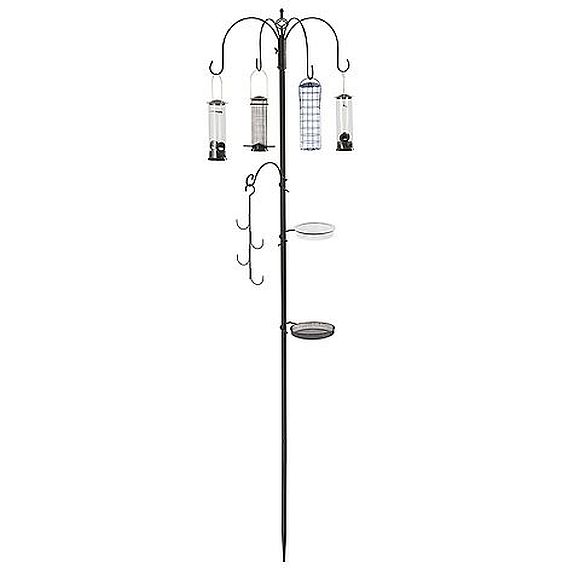 Bird Feeding Station With 4 Bird Feeders