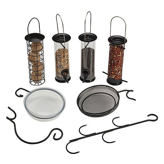 Bird Feeding Station With 4 Bird Feeders