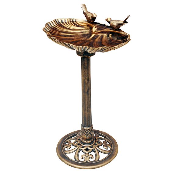 Kingfisher Bronze Effect Plastic Bird Bath