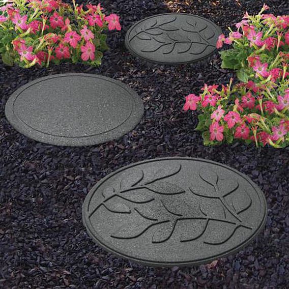 Reversible Eco-Friendly Stepping Stone Leaves - Grey