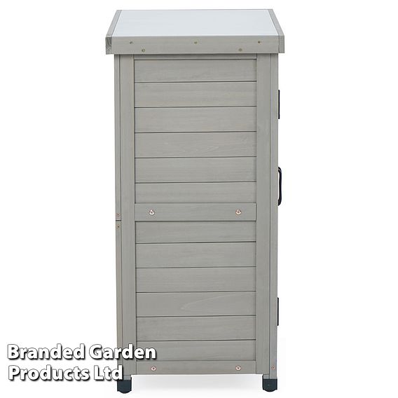 Grey Wooden Garden Storage Cabinet