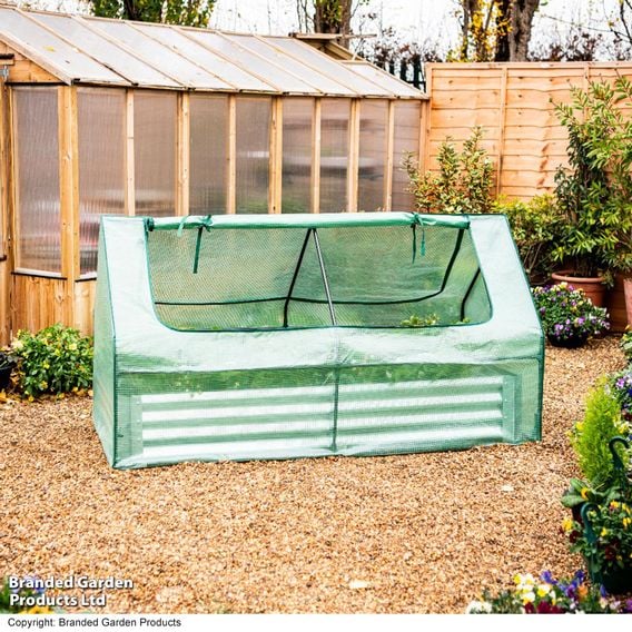 Garden Gear - Galvanised Metal Raised Bed with Greenhouse Cover