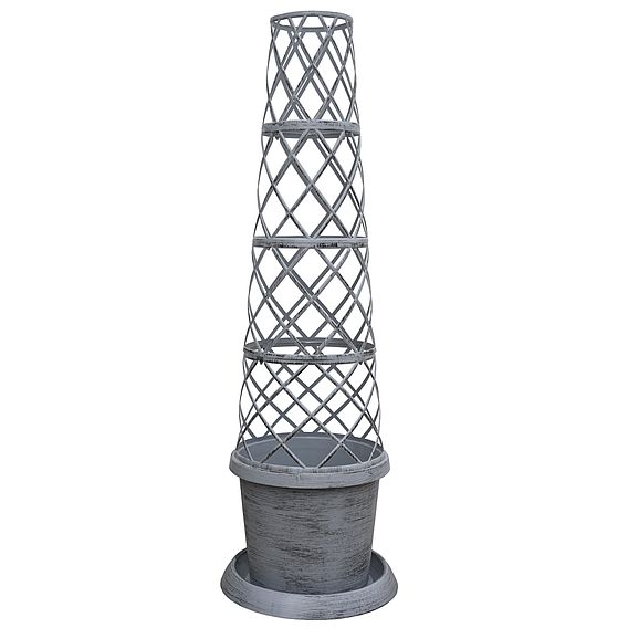Tower Pot Modern Grey