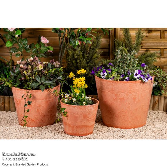 Caesar Marble Effect Terracotta Planters