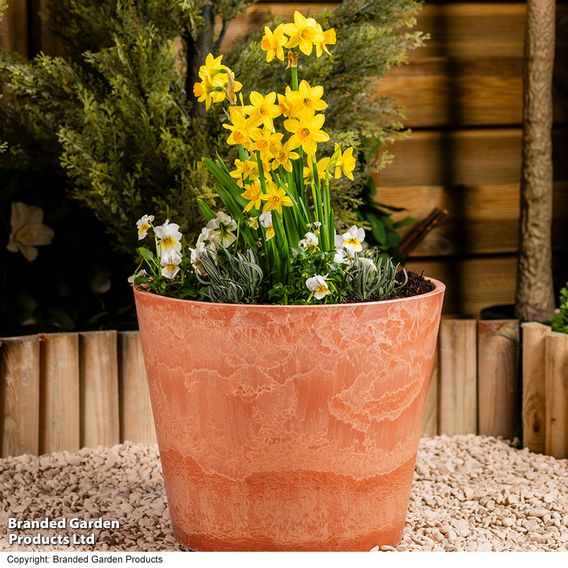 Caesar Marble Effect Terracotta Planters