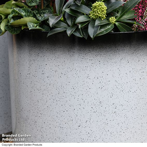 Slate/Black Glazed Cylinder Planter