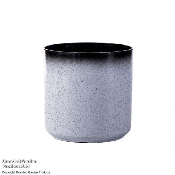 Slate/Black Glazed Cylinder Planter