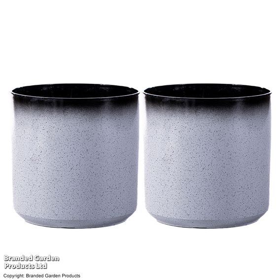 Slate/Black Glazed Cylinder Planter