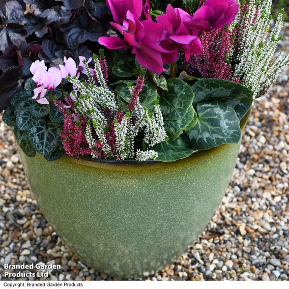 Sage Green Bell Glazed Planter