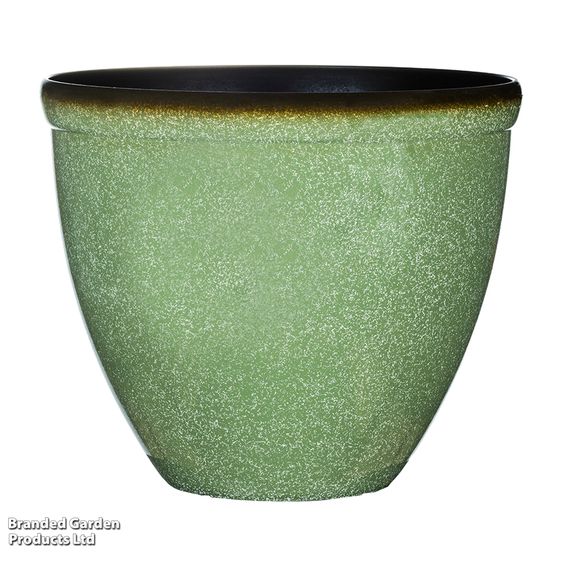 Sage Green Bell Glazed Planter