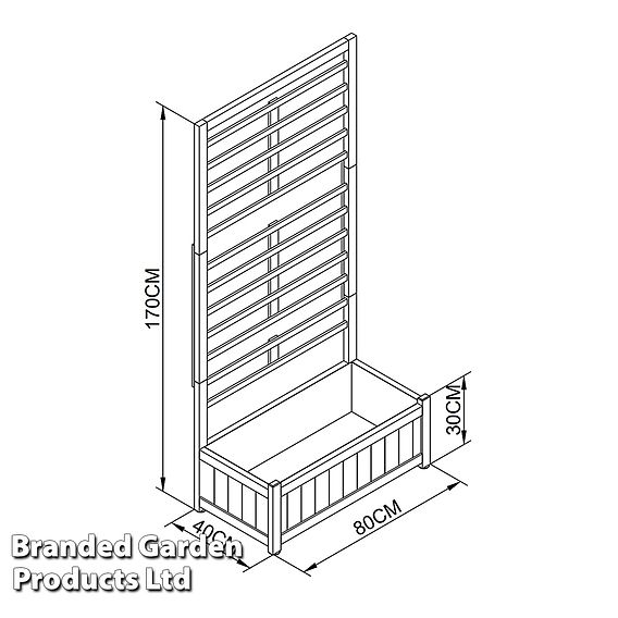 Raised Wooden Planter with Climbing Trellis