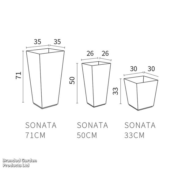 Sonata Slate Garden Planters