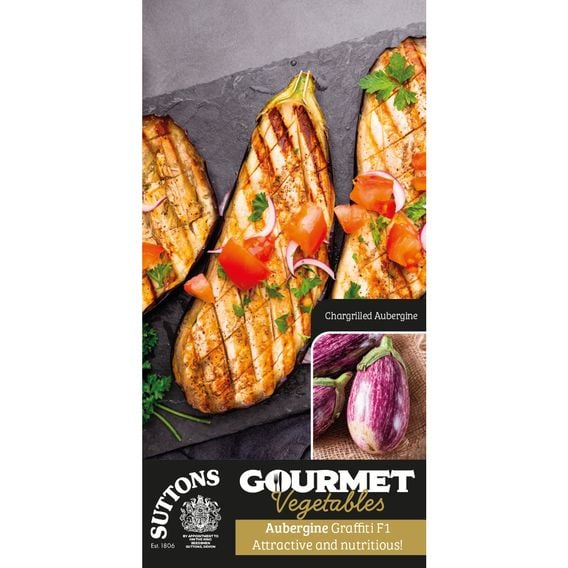 Aubergine 'Graffiti' F1 - Gourmet Veg Seeds