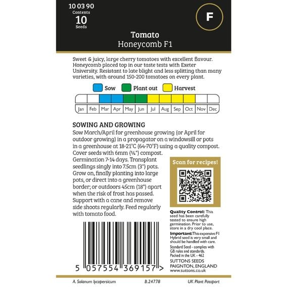 Tomato 'Honeycomb' - Gourmet Veg Seeds