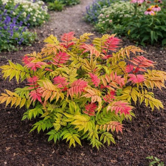 Sorbaria sorbifolia 'Crimson Feathers'