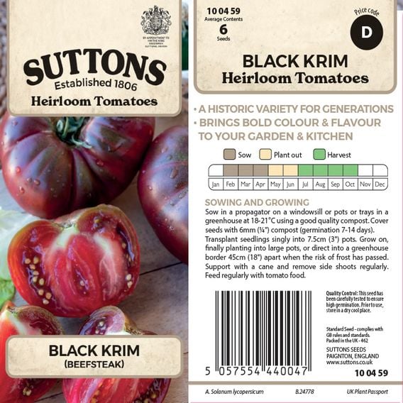 Tomato 'Black Krim' - Heirloom Tomato Seeds
