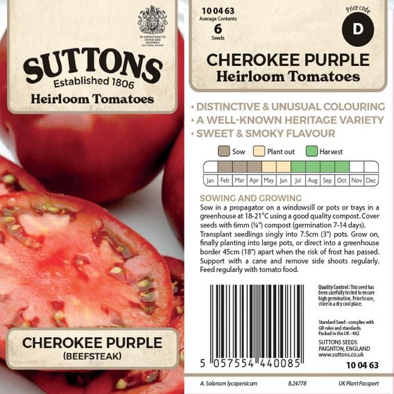 Tomato 'Cherokee Purple' - Heirloom Tomato Seeds