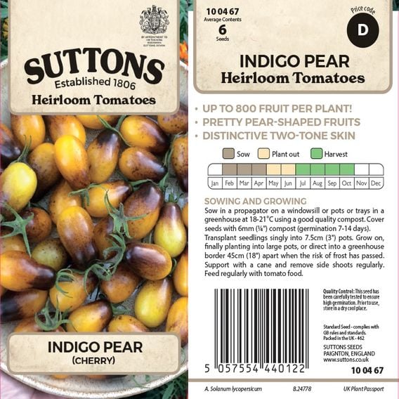 Tomato 'Indigo Pear' - Heirloom Tomato Seeds