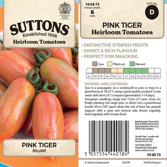 Tomato 'Pink Tiger' - Heirloom Tomato Seeds