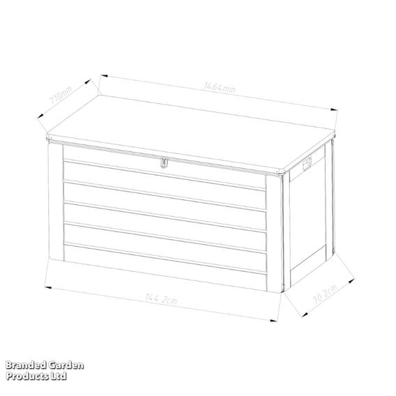 Garden Gear - 680-Litre Lockable Garden Storage with Sit on Lid