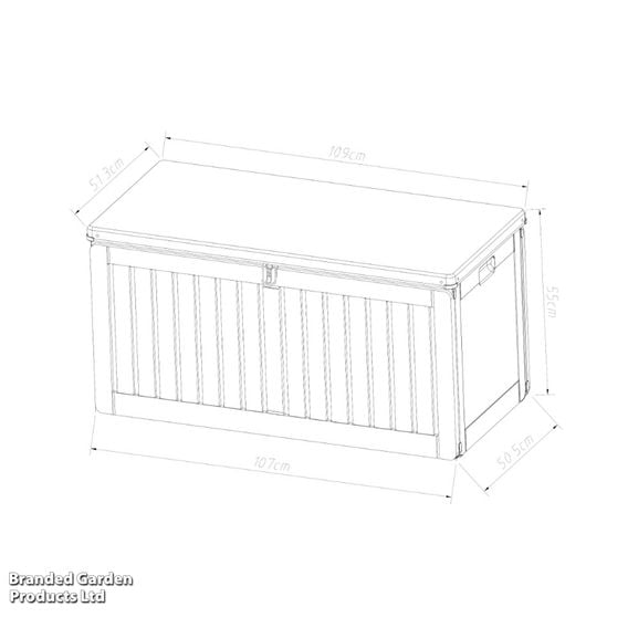 Garden Gear - 270-Litre Lockable Garden Storage with Sit on Lid