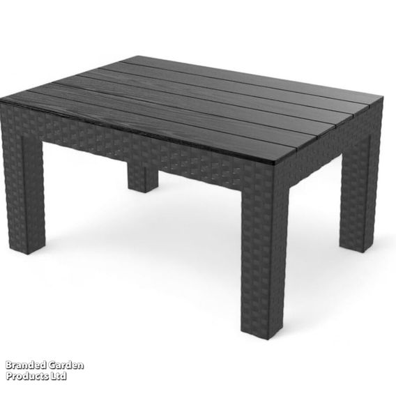 Garden Gear Black Rattan Effect Side Table