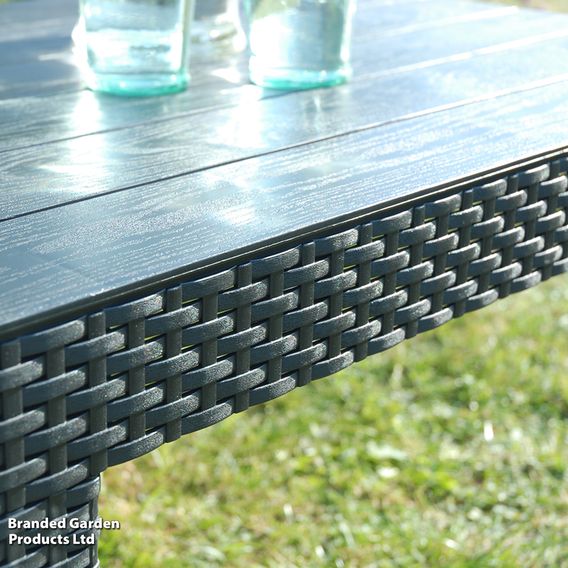 Garden Gear Black Rattan Effect Side Table