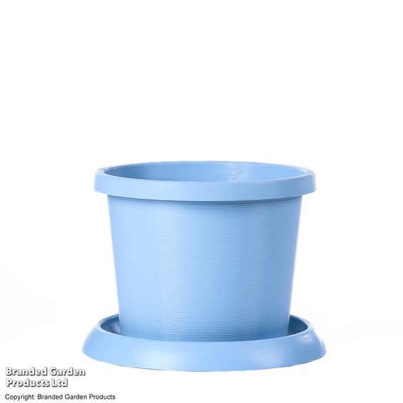 Garden Gear - Mayan Blue Flowerpot with Saucer