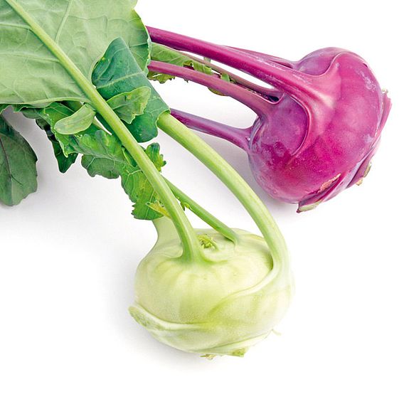 Kohlrabi Seeds - Purple and White Vienna Mix