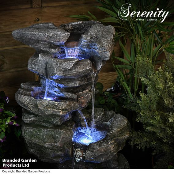 Serenity - Cascading Rock Water Fall Water Feature
