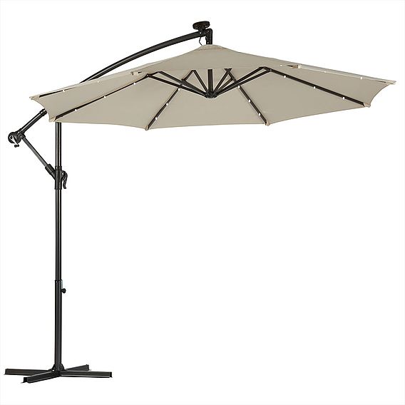 Solar LED Cantilever Parasol