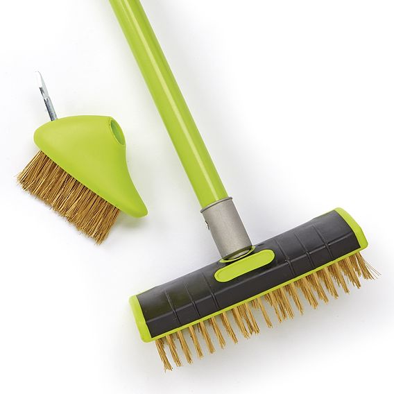 Garden Gear Telescopic 3-in-1 Steel Brush & Weed Scraper