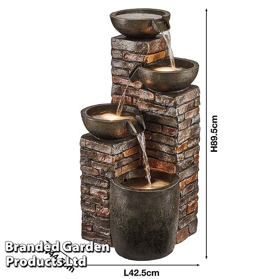 Serenity - Pouring Bowls Water Feature