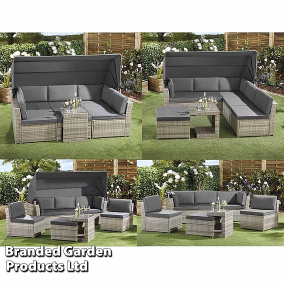 Garden Gear California Rattan Daybed with Canopy