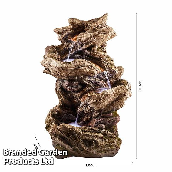 Serenity - Four-Tier Wood-Effect Water Feature
