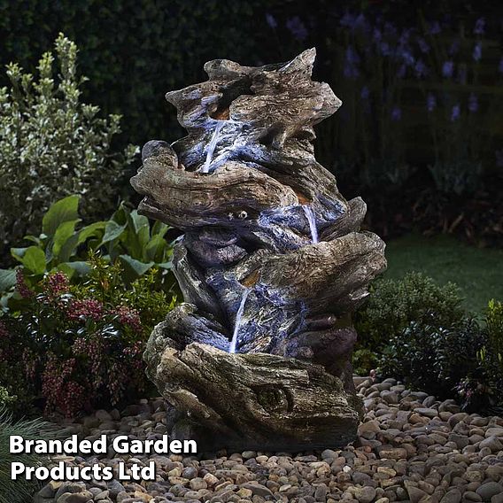 Serenity - Four-Tier Wood-Effect Water Feature