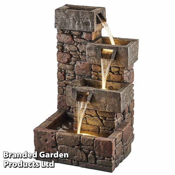 Serenity Cubic Cascading Pebble Wall Water Feature