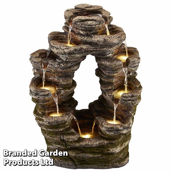 Serenity Double-Sided Rock Cascade Water Feature