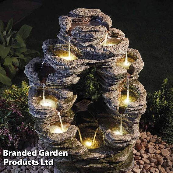 Serenity Double-Sided Rock Cascade Water Feature