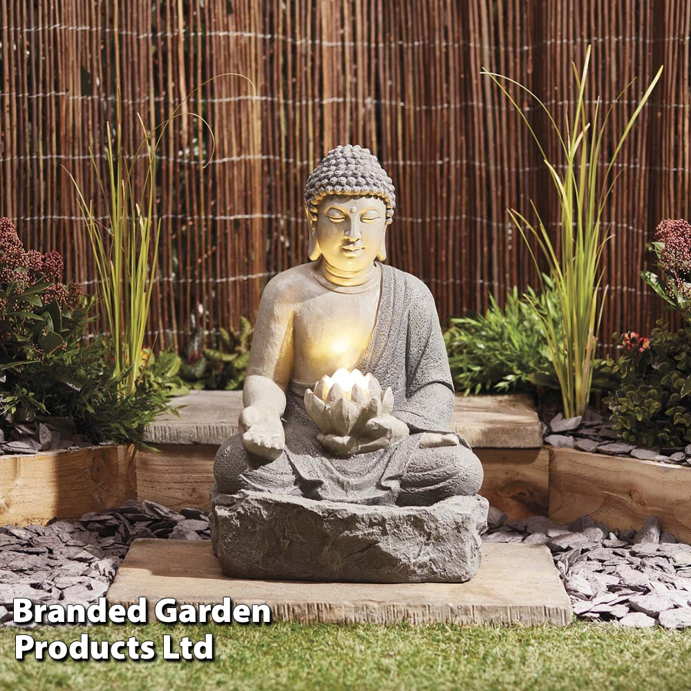 Serenity Lotus Buddha Water Feature from Suttons